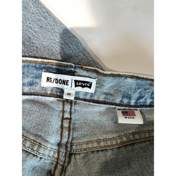 RE/DONE x Levi's High Rise Ankle Cropped Jeans in Blue - Picture 3 of 4